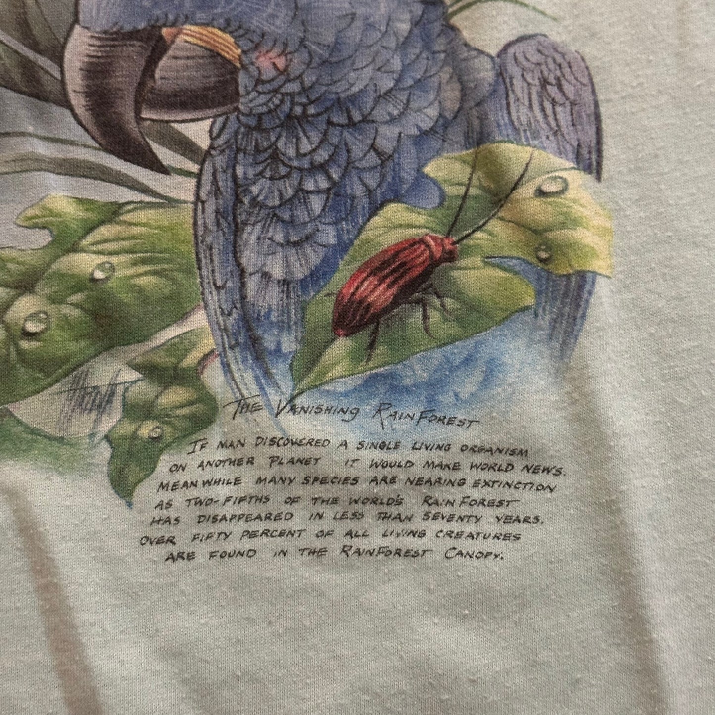 Harlequin Nature AOP Rainforest Graphic Single Stitch Tee Shirt 90's - XL