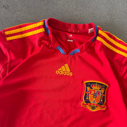 Spain Adidas 2009-10 World Champions Home Jersey - M