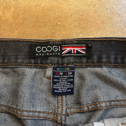 Coogi Australia Embroidered Straight Leg Dark Wash Jeans 00's - 36