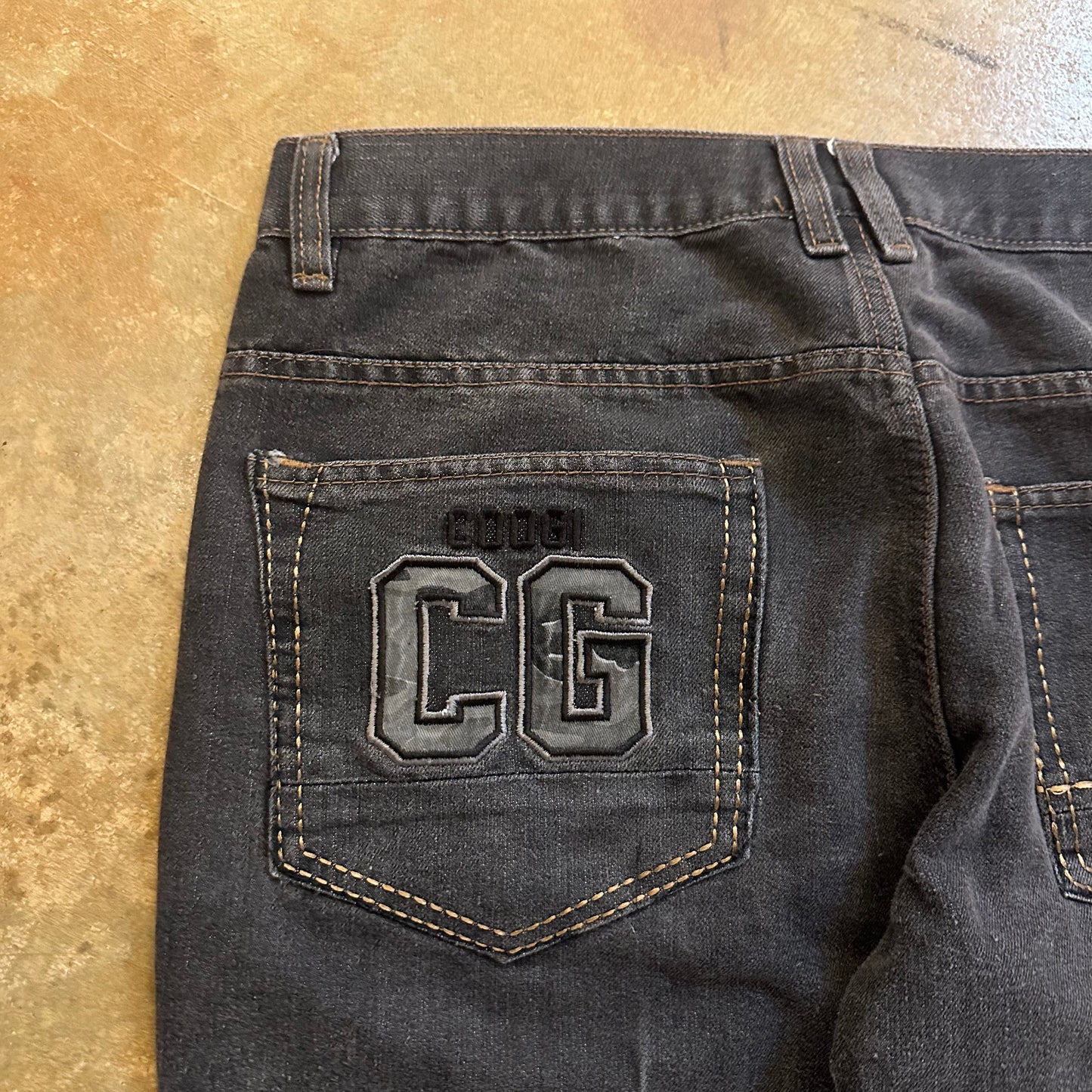 Coogi Australia Embroidered Straight Leg Dark Wash Jeans 00's - 36