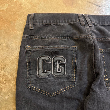 Coogi Australia Embroidered Straight Leg Dark Wash Jeans 00's - 36