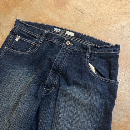 Rare Southpole Raw Dark Wash Baggy Skater Y2K Jeans 00's - 36