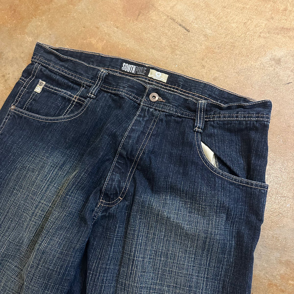 Rare Southpole Raw Dark Wash Baggy Skater Y2K Jeans 00's - 36 hover