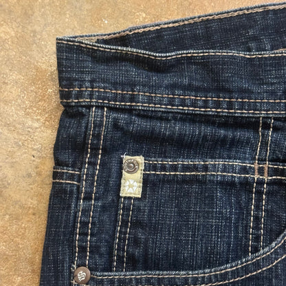Rare Southpole Raw Dark Wash Baggy Skater Y2K Jeans 00's - 36