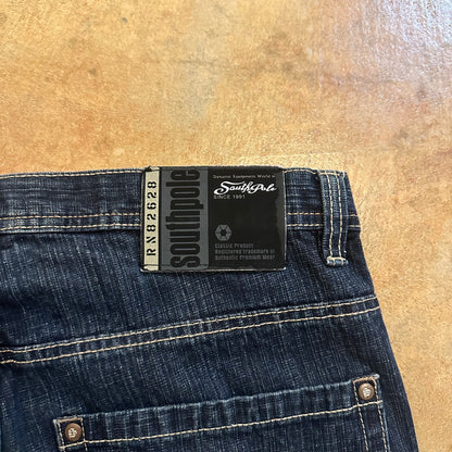 Rare Southpole Raw Dark Wash Baggy Skater Y2K Jeans 00's - 36