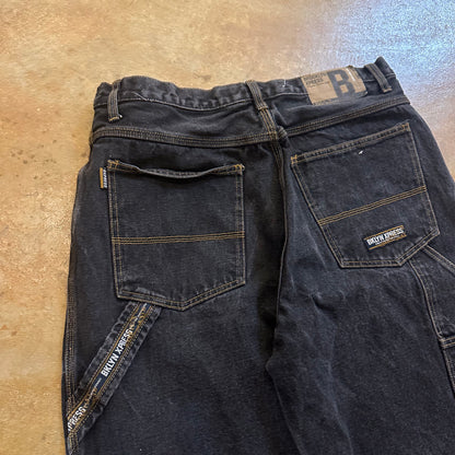 Brooklyn Xpress Skater Extra Baggy Carpenter Jeans Y2K Dark Wash 00's - 34