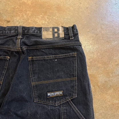 Brooklyn Xpress Skater Extra Baggy Carpenter Jeans Y2K Dark Wash 00's - 34