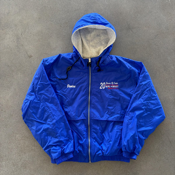 Walmart Employee Hooded Satin Bomber Jacket '20 Years of Pride' 90's - XL