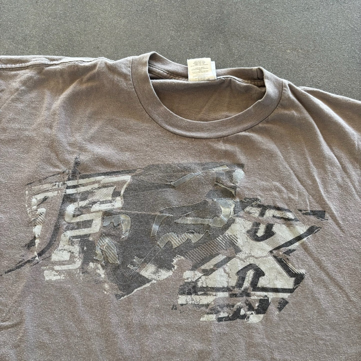 Fox Motorcross Gray Brown Y2K Biking Racing Shirt 00's - 2XL