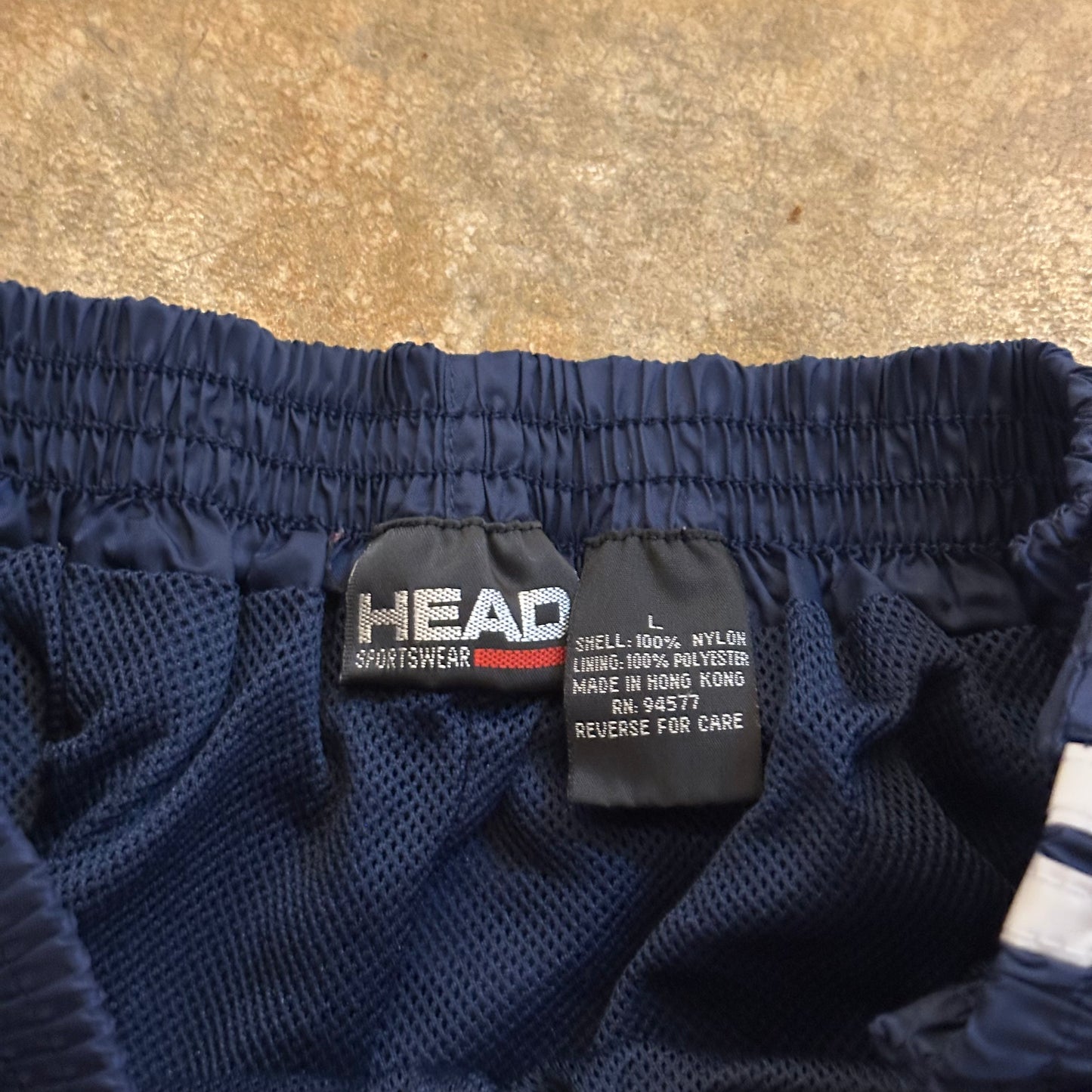 Head Sportswear Tearaway Breakaway Snap Track Pants Mesh Lined Windbreaker 90's - L