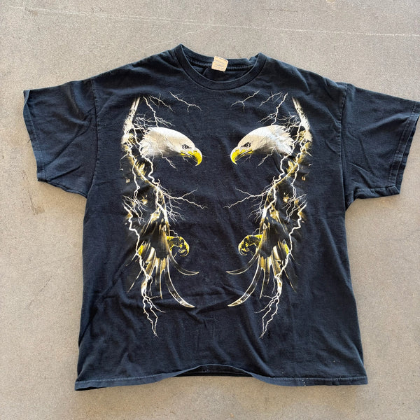 Bald Eagle Lightning AOP Graphic Shirt 00's - XL