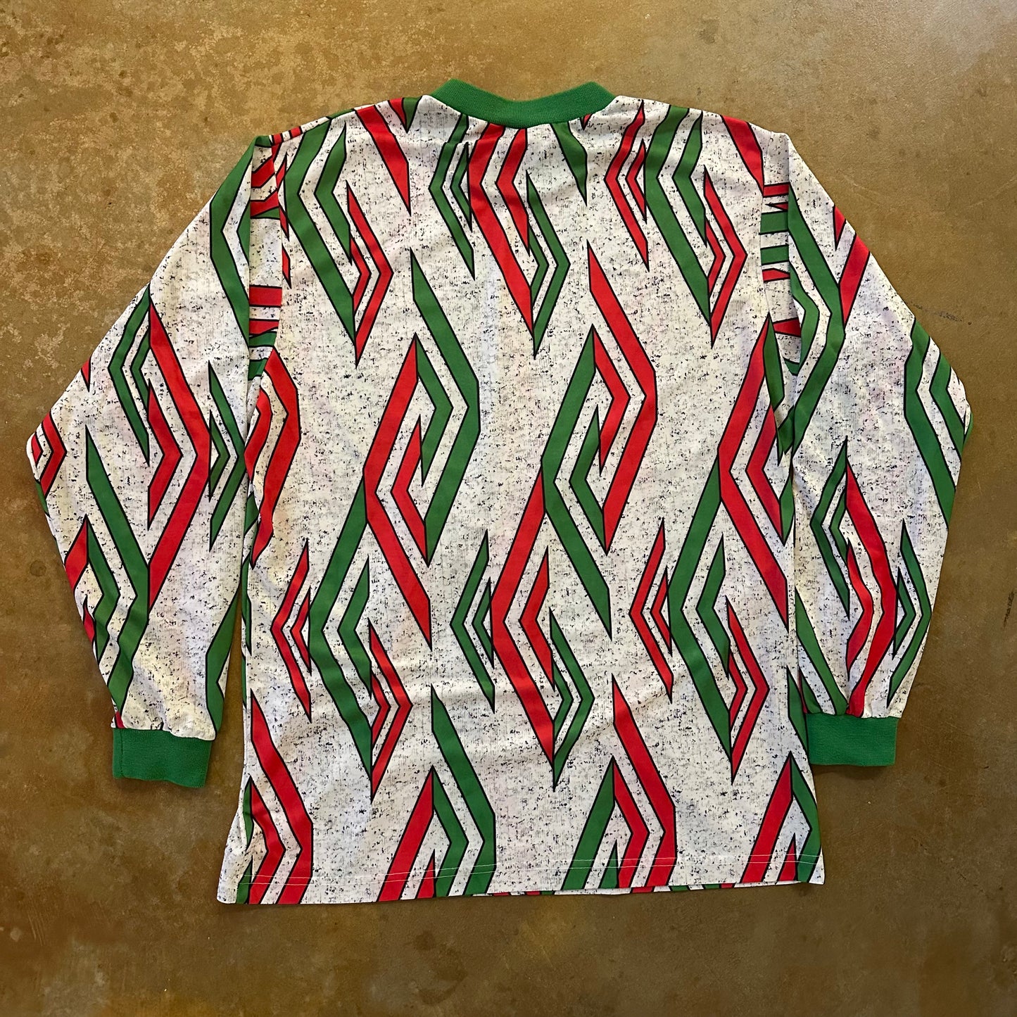 Umbro Soccer Jersey Goalkeeper Padded XL Green Red Mexico AOP 90's - XL