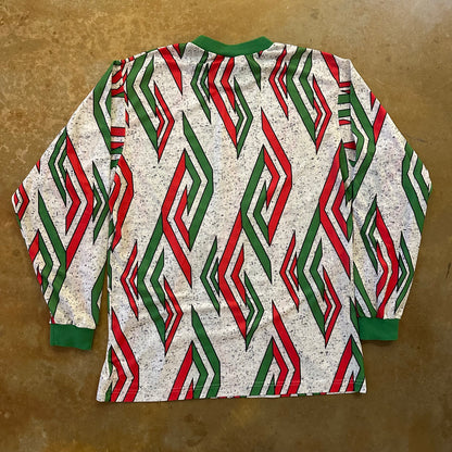 Umbro Soccer Jersey Goalkeeper Padded XL Green Red Mexico AOP 90's - XL