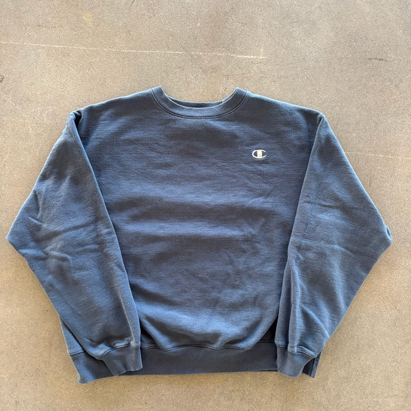 Champion Eco Faded Blank Boxy Crewneck Sweatshirt 00's - XL
