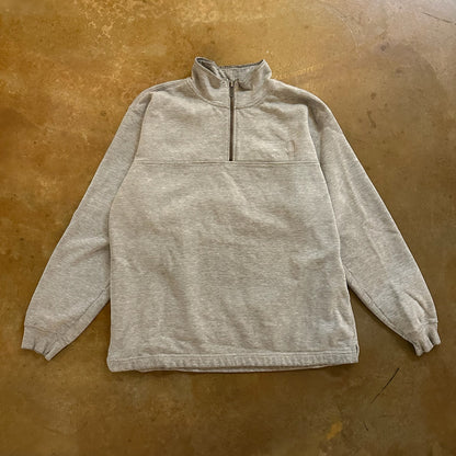 Carhartt 1/4 Zip Pullover Sweatshirt Gray Embroidered 00's - L