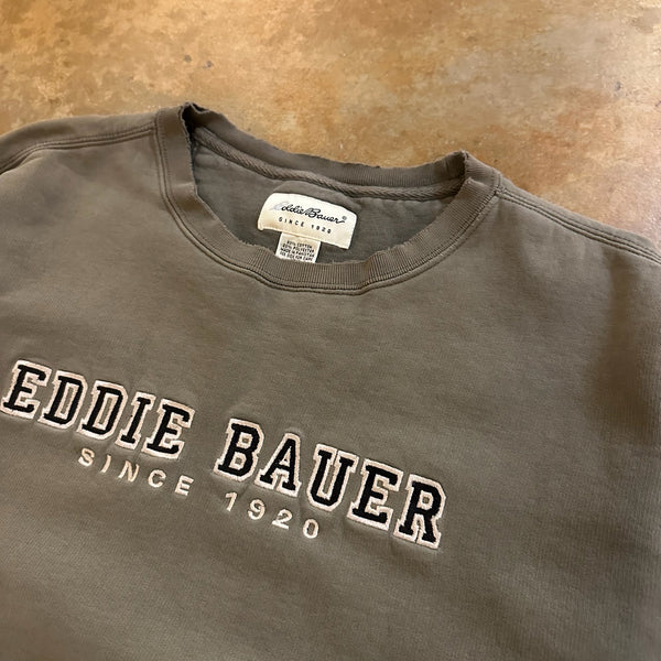 Eddie Bauer Embroidered Green Crewneck Sweatshirt Heavy 90's - XL hover