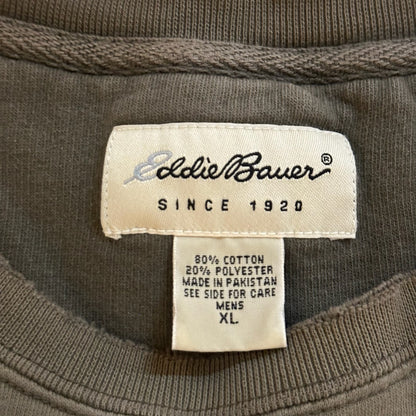 Eddie Bauer Embroidered Green Crewneck Sweatshirt Heavy 90's - XL