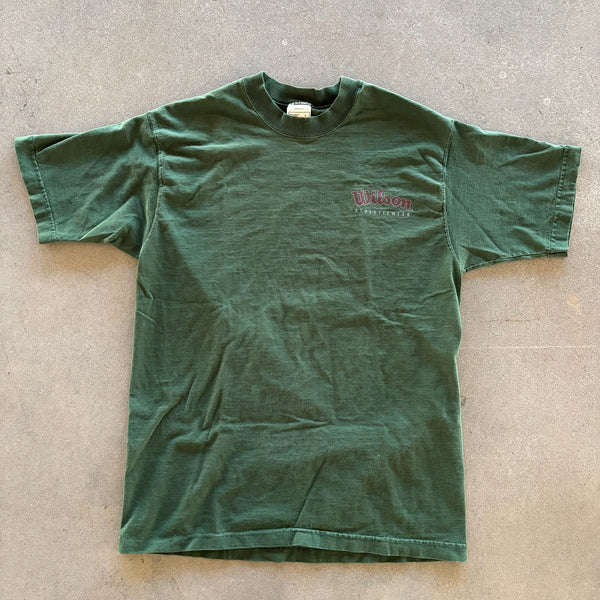 Wilson Athleticwear Faded Green Graphic T Shirt 90's - M