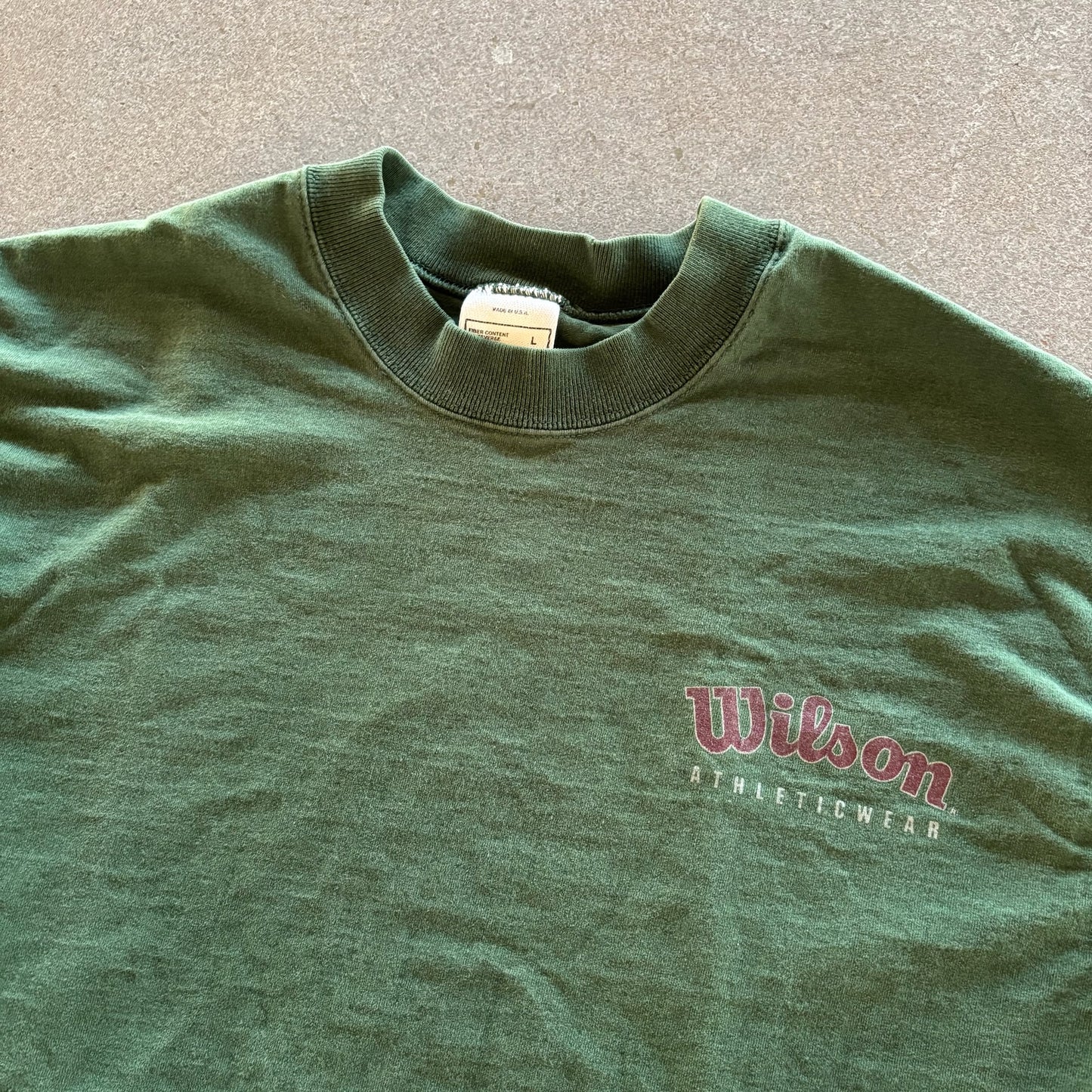 Wilson Athleticwear Faded Green Graphic T Shirt 90's - M