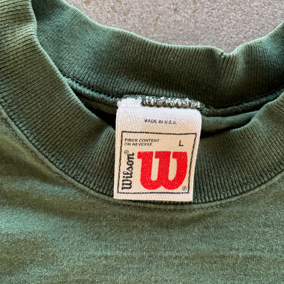 Wilson Athleticwear Faded Green Graphic T Shirt 90's - M