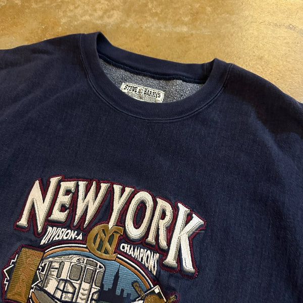 New York Division A Champions Baseball Reverse Weave Steve & Barry's Sweatshirt Crewneck 90's - 2XL hover