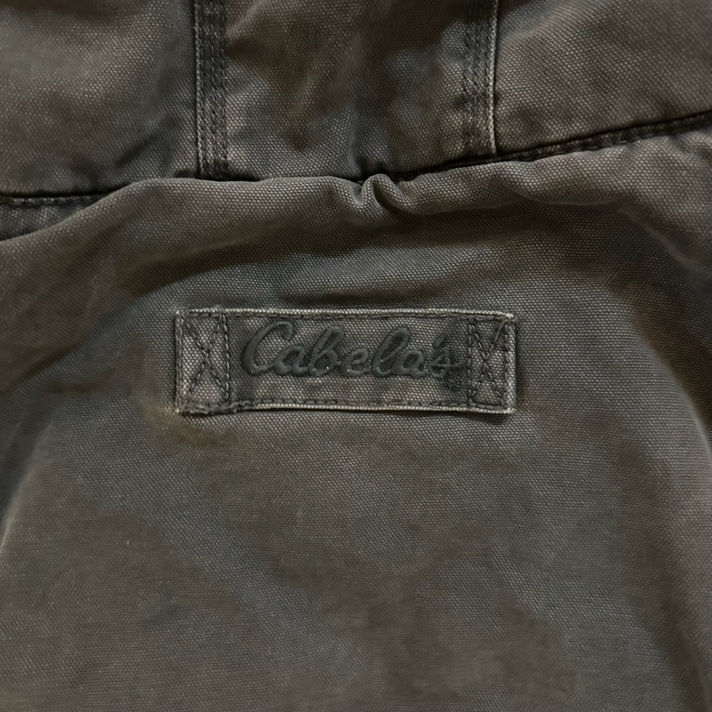 Cabelas Faded Heavy Zip Up Hooded Jacket Carhartt Style Detroit Moss Green 90's - S