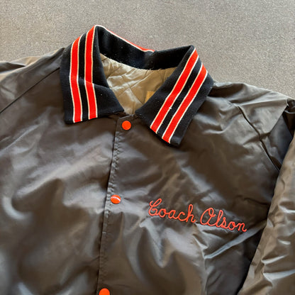 Gillespie Miners Bowling Team Coach Satin Varsity Bomber Jacket 80's - 2XL