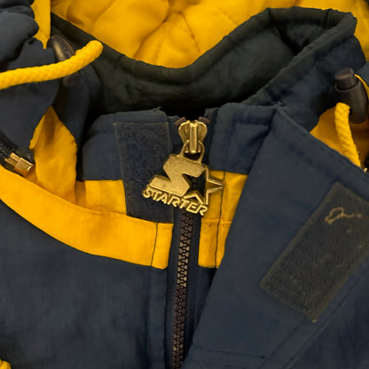 St. Louis Rams Starter NFL Pro Line Puffer Jacket Detachable Hood 90's - L