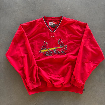 Nike St. Louis Cardinals Center Swoosh Windbreaker Pullover 00's - XL