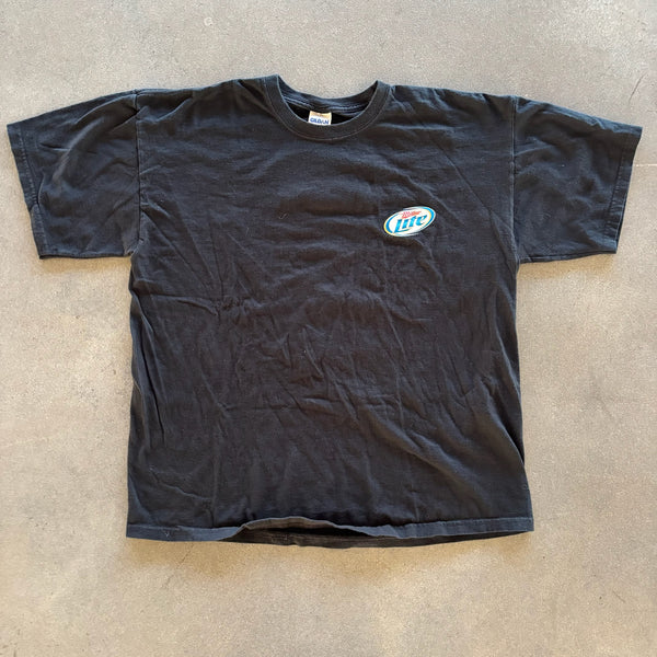 Miller Lite Harley Davidson Double Sided Graphic T Shirt 00's - XL
