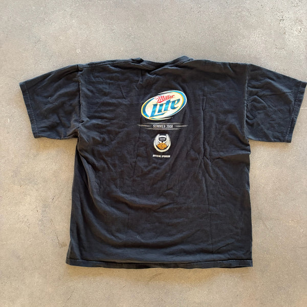 Miller Lite Harley Davidson Double Sided Graphic T Shirt 00's - XL hover