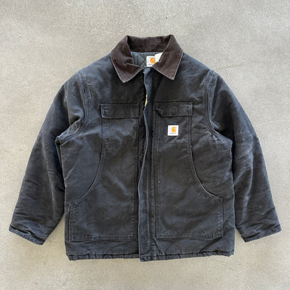 Carhartt Arctic Quilted Coat Black Faded Canvas 90's - XL