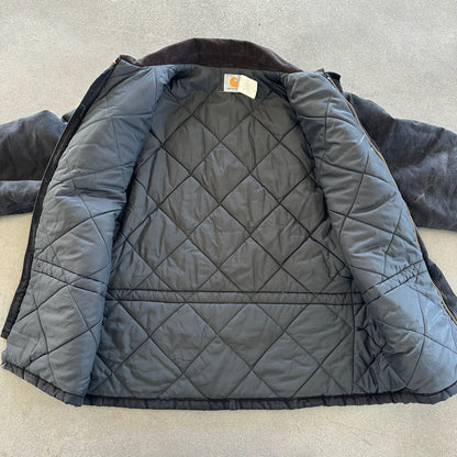 Carhartt Arctic Quilted Coat Black Faded Canvas 90's - XL
