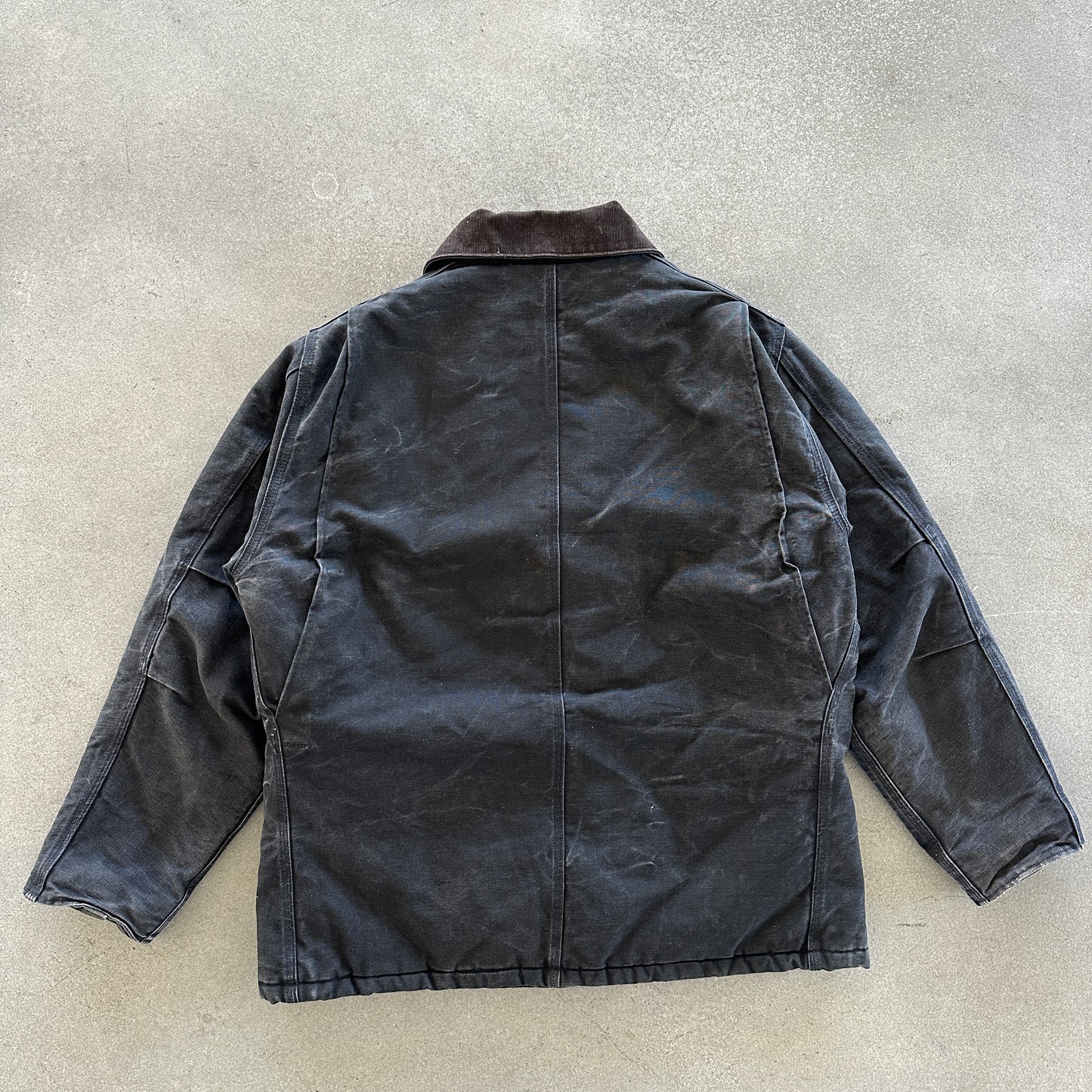 Carhartt Arctic Quilted Coat Black Faded Canvas 90's - XL