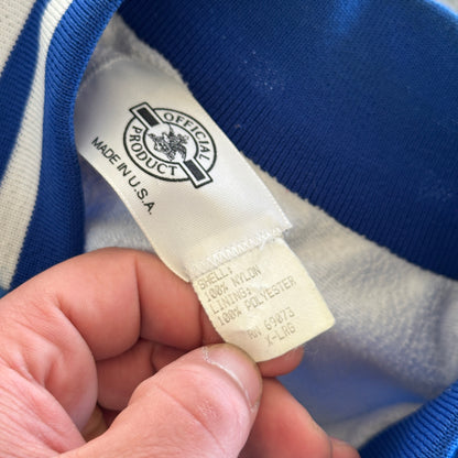 Busch Beer Anheuser Busch Satin Snap Bomber Jacket 80's - XL