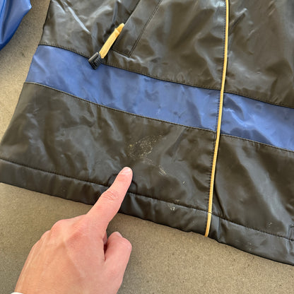 St. Louis Rams NFL Faux Leather Sherpa Lined Full Zip Jacket 00's - 2XL