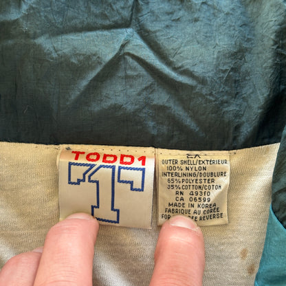 Todd1 Windbreaker Track Jacket Colorblock Cotton Lined 80's - XL