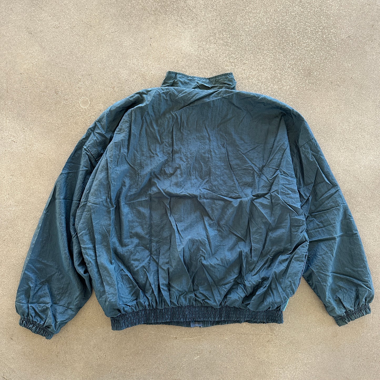 Todd1 Windbreaker Track Jacket Colorblock Cotton Lined 80's - XL