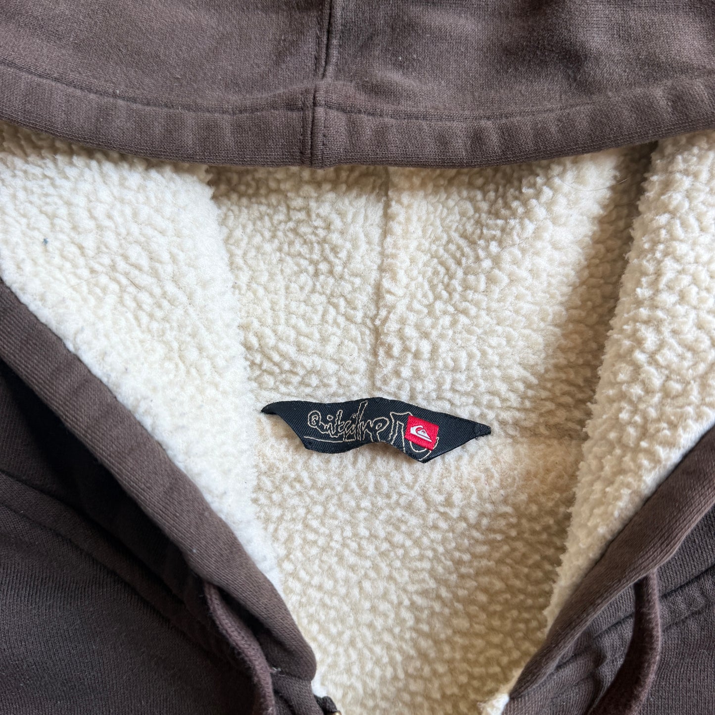 Quiksilver Sherpa Lined Full Zip Tri Hit Hooded Jacket - XL