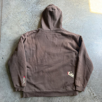 Quiksilver Sherpa Lined Full Zip Tri Hit Hooded Jacket - XL
