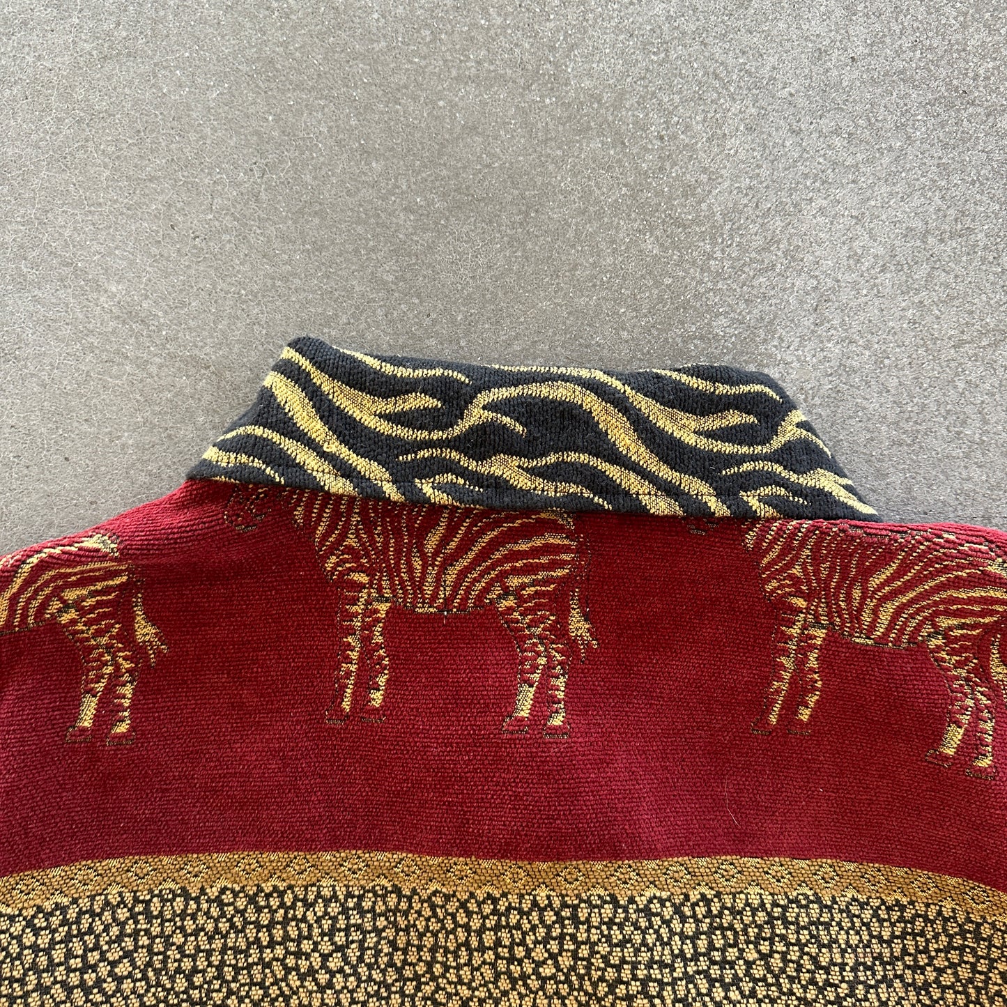 Tantrums Animal Print Zebras Graphic Button Up Womens Jacket 90's - 2X