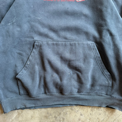 Rusty Surfboards Faded Distressed Hoodie Sleeve Hit - L