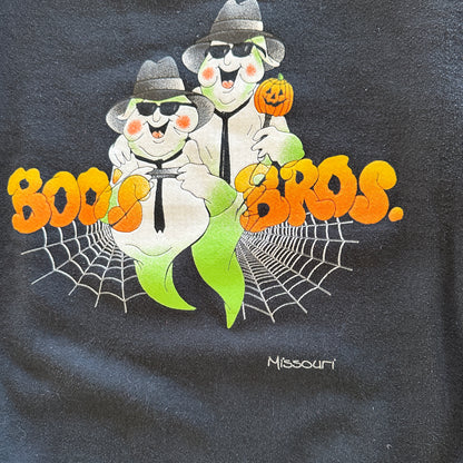 Boo's Bros Ghost Halloween Graphic Sweatshirt Glow In The Dark 90's - XL
