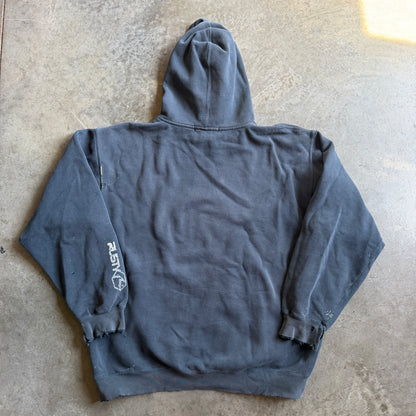 Rusty Surfboards Faded Distressed Hoodie Sleeve Hit - L