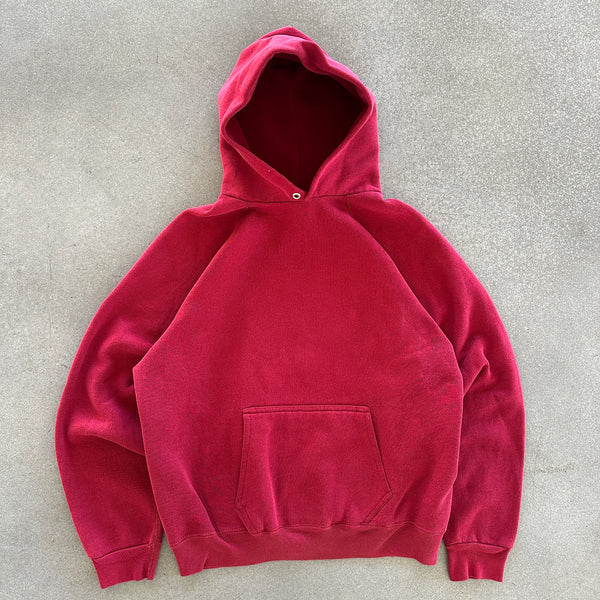 Discus Athletic Blank Red Hoodie 90's - L