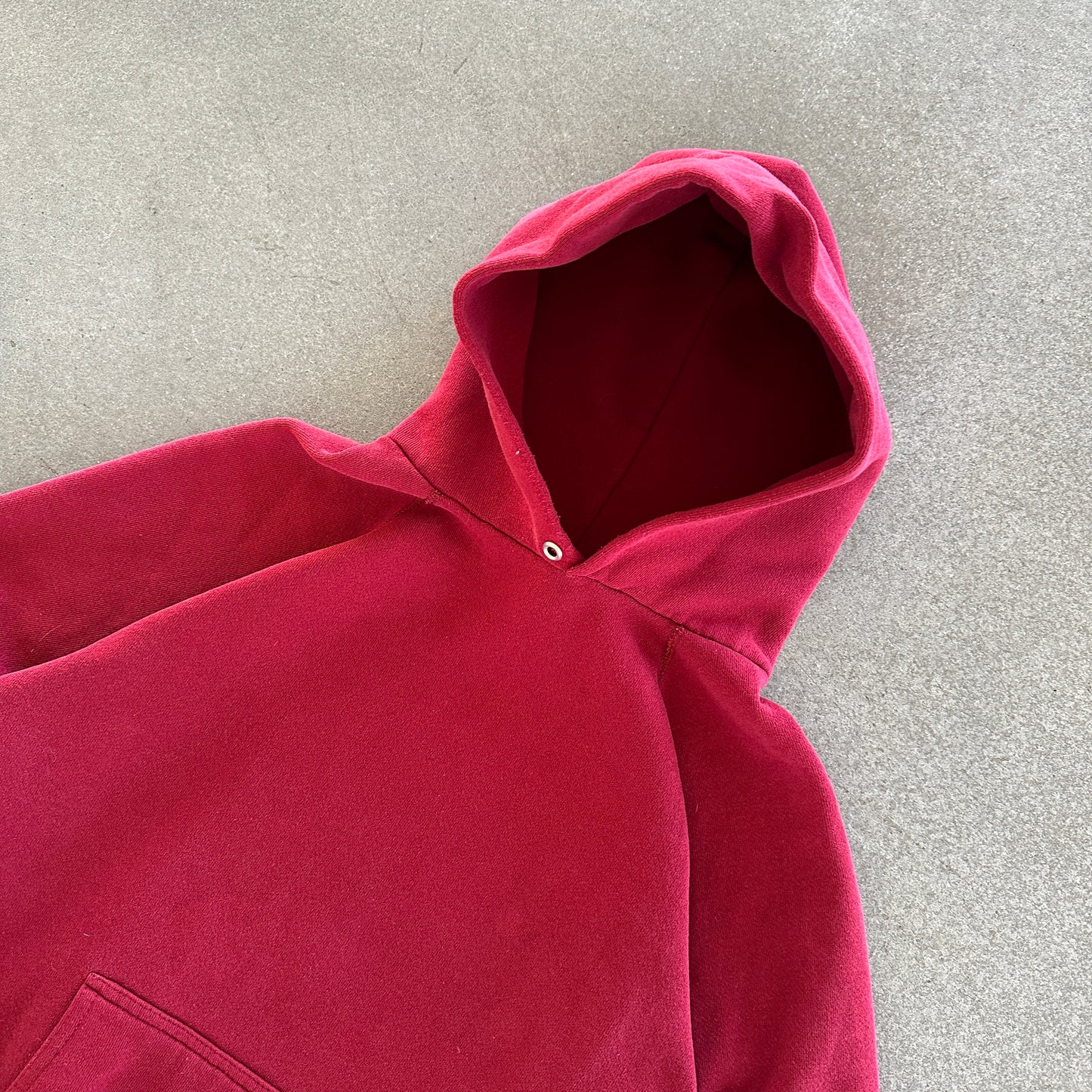 Discus Athletic Blank Red Hoodie 90's - L