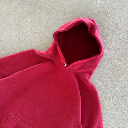 Discus Athletic Blank Red Hoodie 90's - L