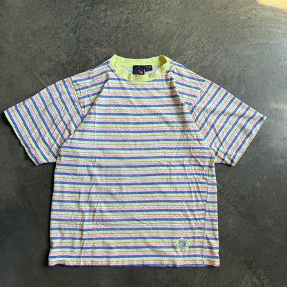 Gotcha Striped Geometric Pattern AOP Surf Shirt 80's - L