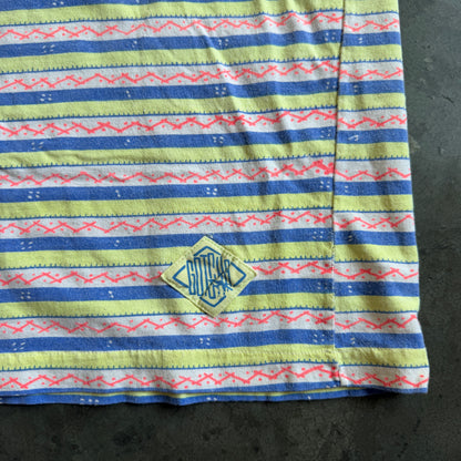 Gotcha Striped Geometric Pattern AOP Surf Shirt 80's - L