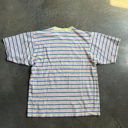 Gotcha Striped Geometric Pattern AOP Surf Shirt 80's - L